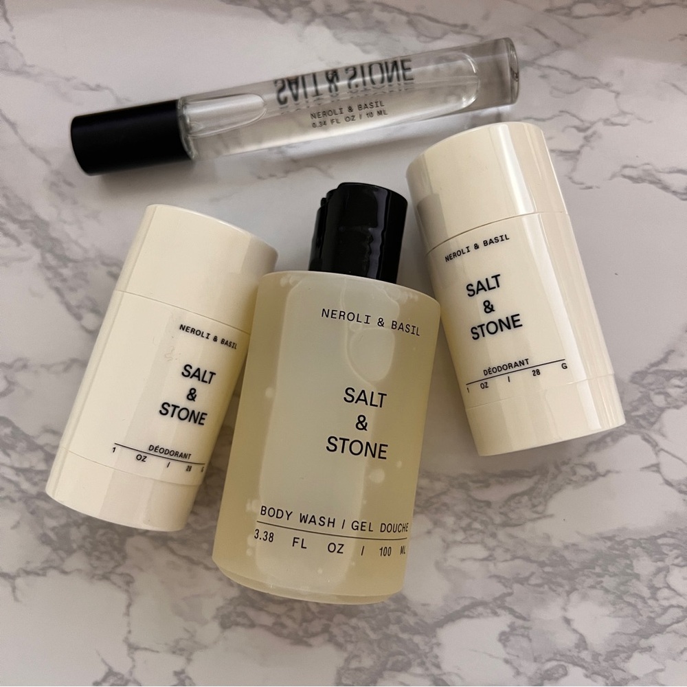 BRAND NEW Salt & Stone’s Famous Neroli & Basil Travel Set